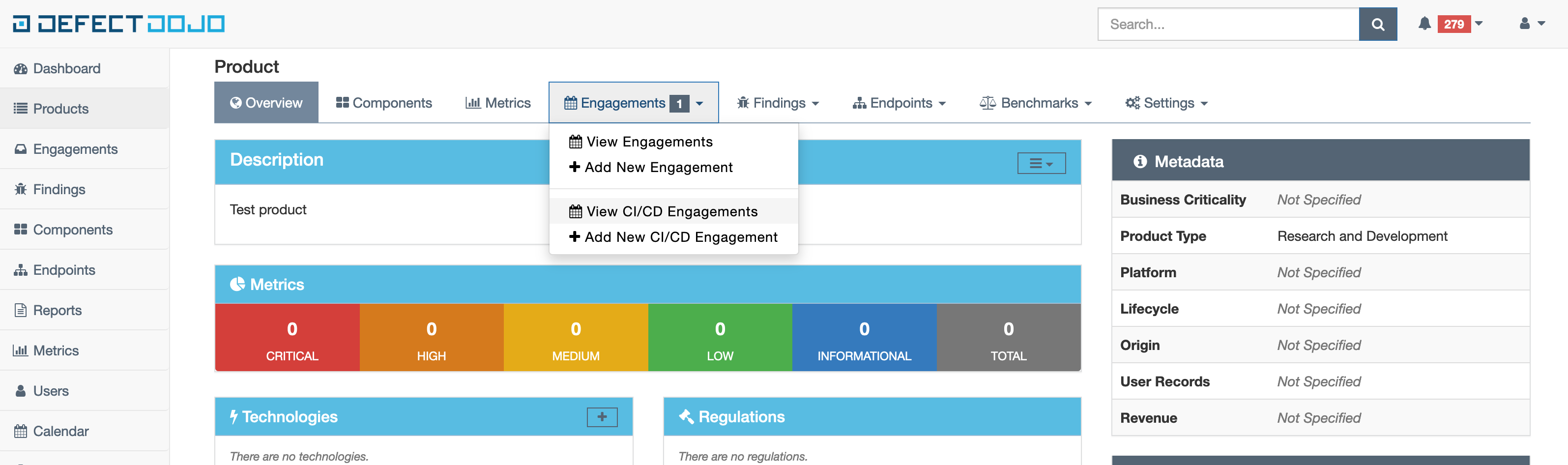 Create CI/CD engagement menu