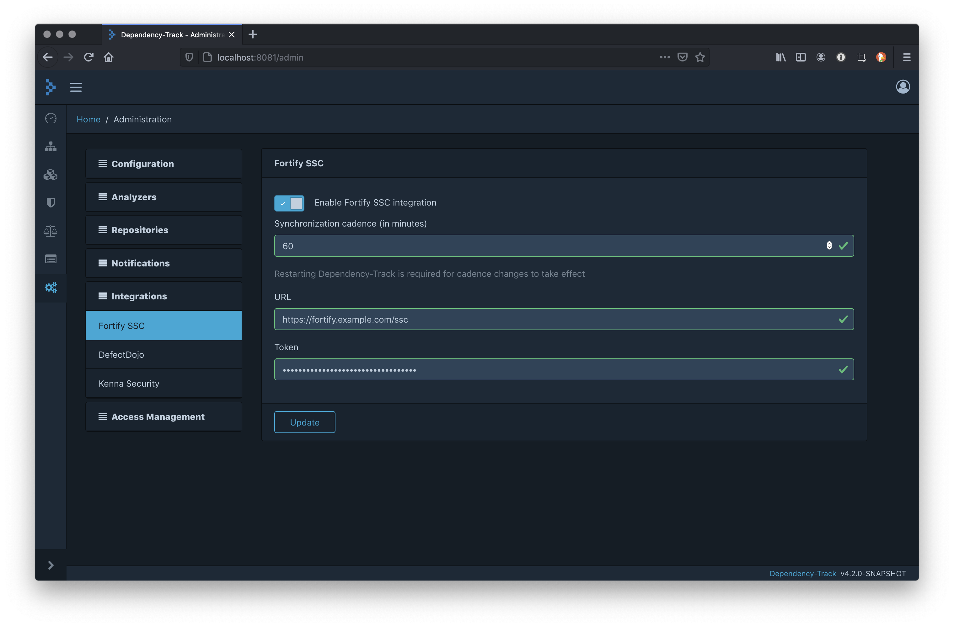 Configure SSC Integration