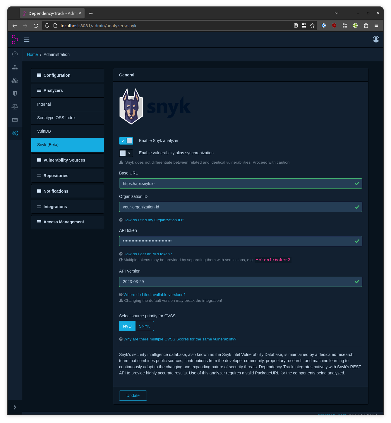 Snyk Dependency Track Snyk Dependency Track