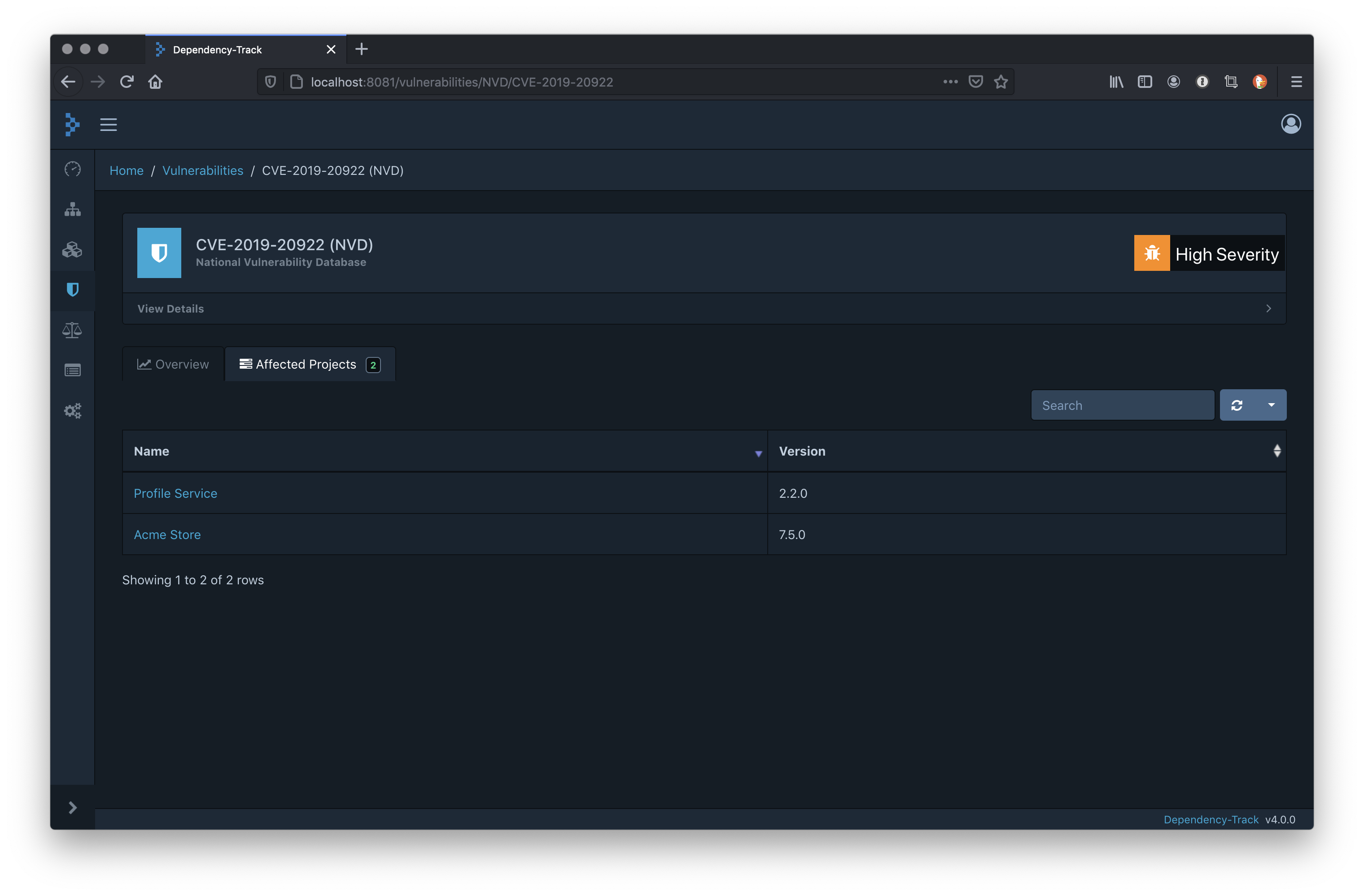 Getting Started with Sonatype Vulnerability Analysis